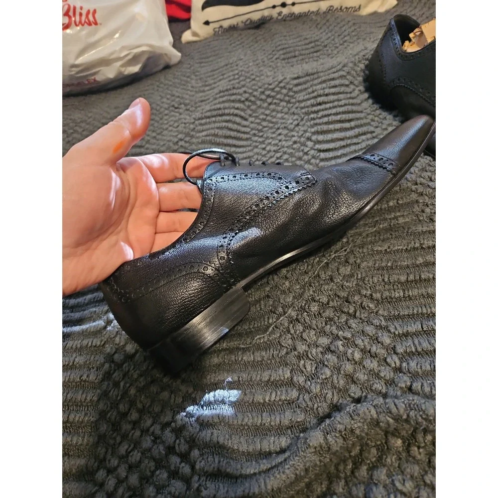 Authentic Bally Leather Black‎ Dress Shoes Size 10.5